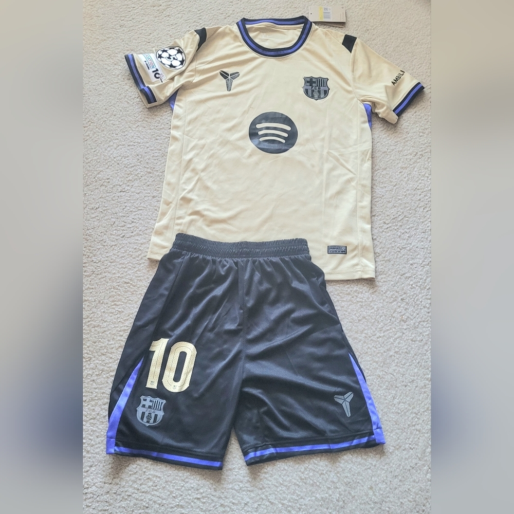 Nike Barcelona FC Kobe / Lamine Yamal #10 Soccer Jersey Men Set S